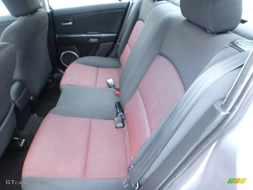 2005 MAZDA3 s Sedan - Titanium Gray Metallic / Black/Red photo #16