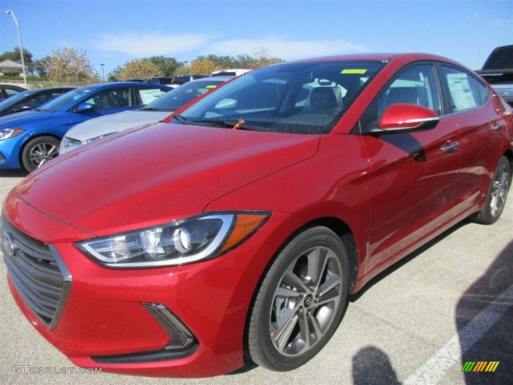 Red 2017 Hyundai Elantra Limited Exterior Photo #110369002