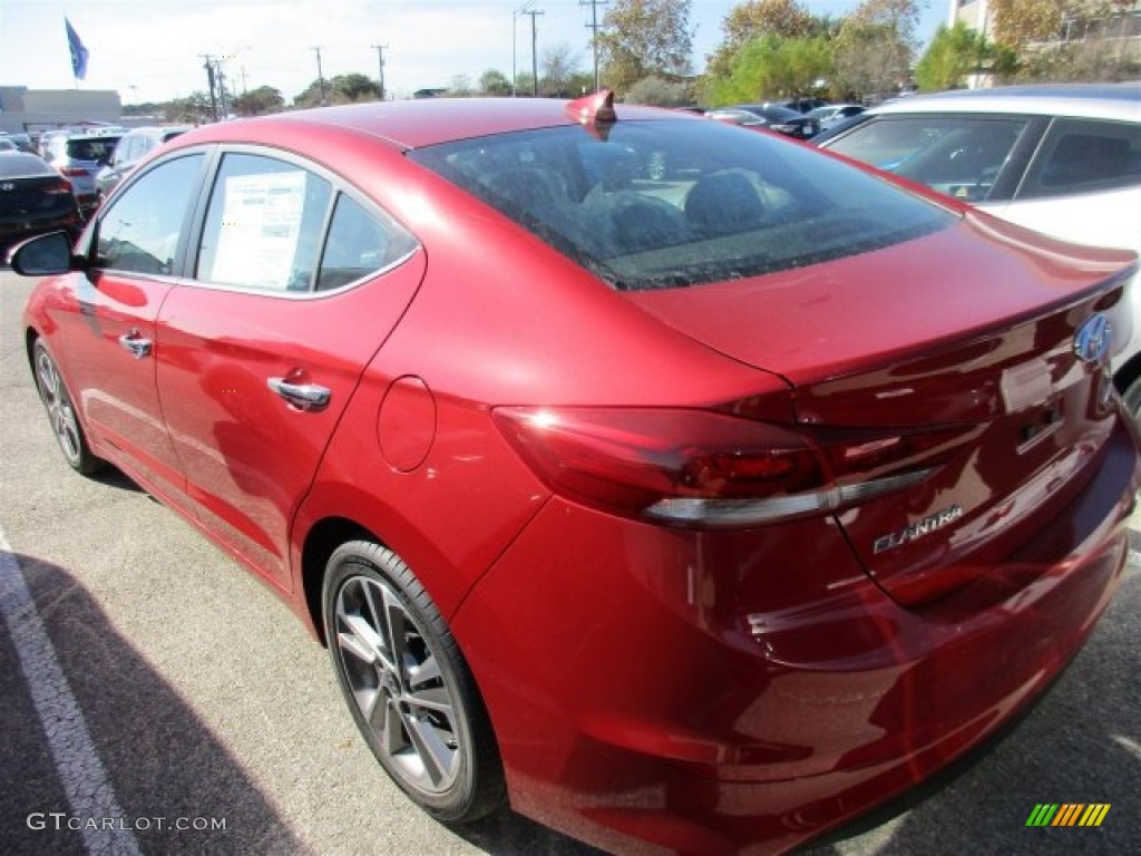 2017 Elantra Limited - Red / Gray photo #4
