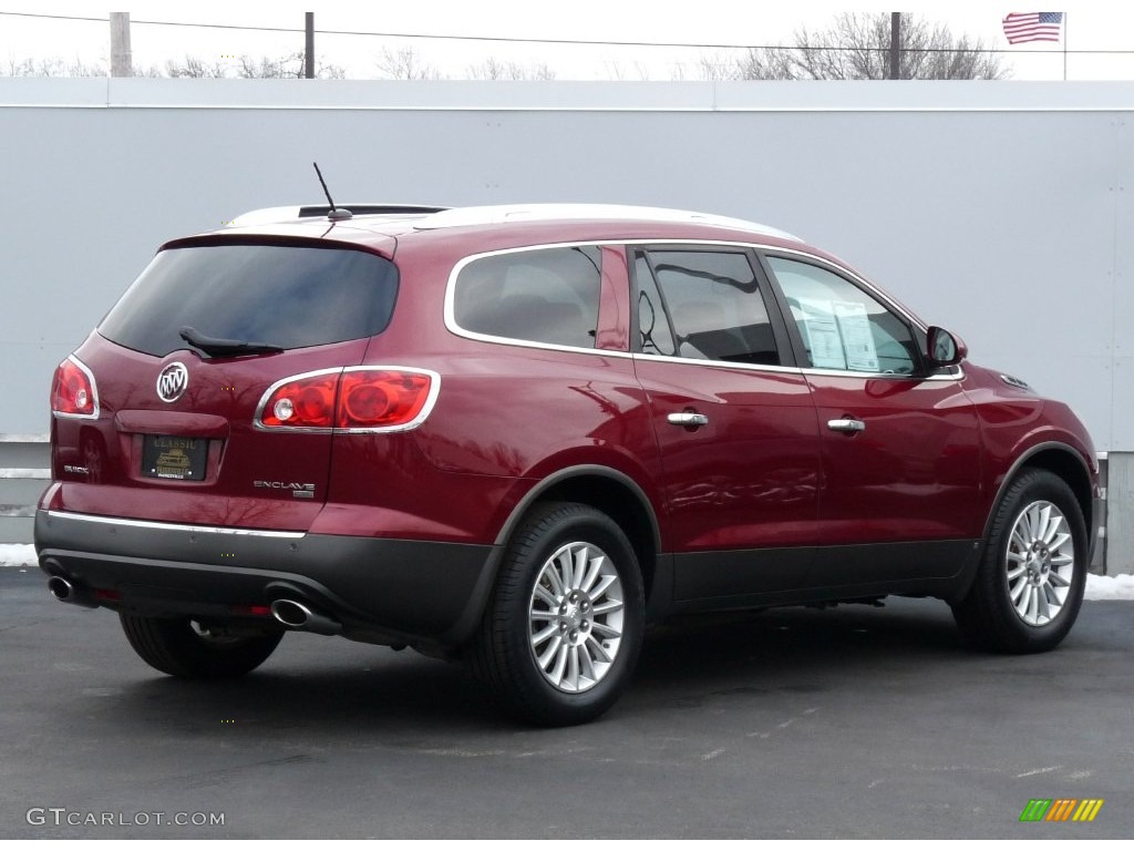 2008 Enclave CXL - Red Jewel / Ebony/Ebony photo #2