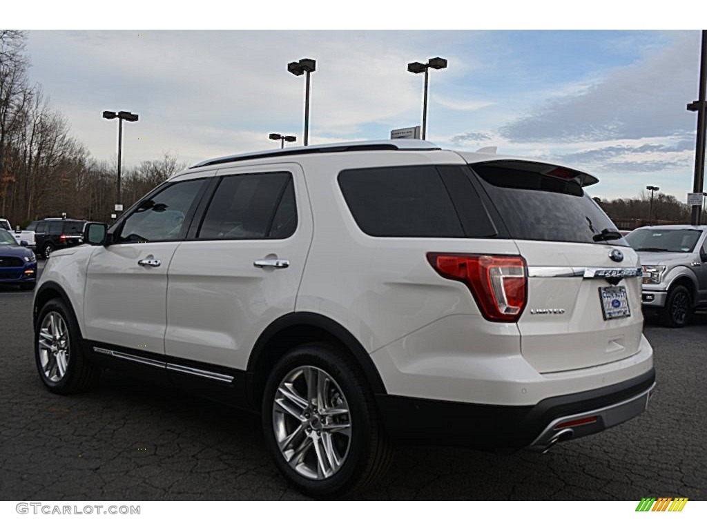 2016 Explorer Limited - White Platinum Metallic Tri-Coat / Medium Light Camel photo #24