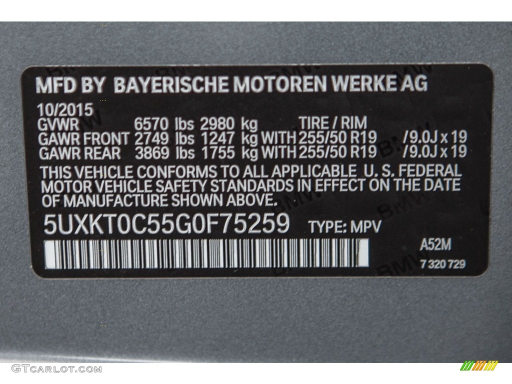 2016 X5 xDrive40e - Space Gray Metallic / Terra photo #7