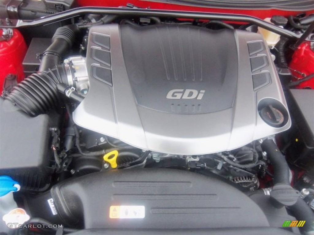 2016 Genesis Coupe 3.8 - Tsukuba Red / Black photo #7