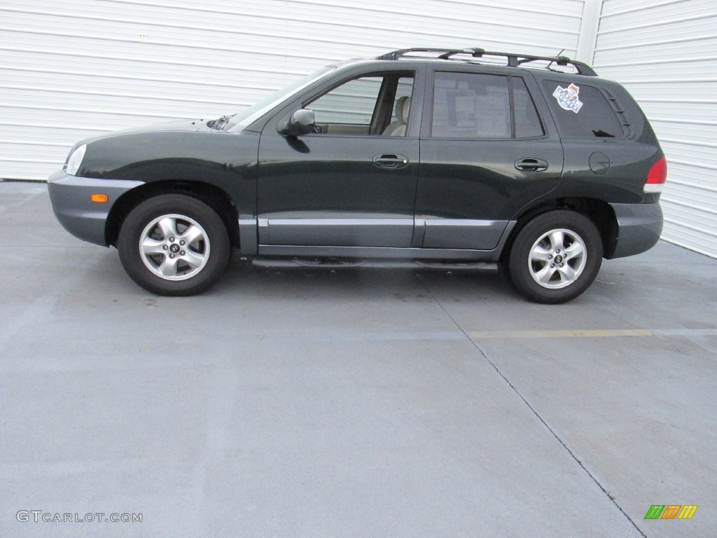 2006 Santa Fe GLS - Dark Emerald Green / Beige photo #3