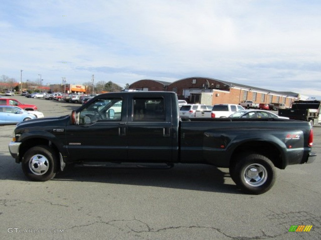 2004 F350 Super Duty Lariat Crew Cab 4x4 Dually - Dark Green Satin / Medium Parchment photo #3