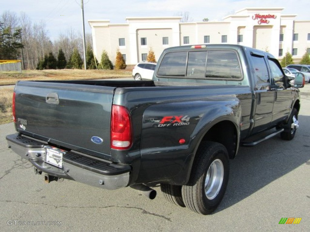 2004 F350 Super Duty Lariat Crew Cab 4x4 Dually - Dark Green Satin / Medium Parchment photo #5