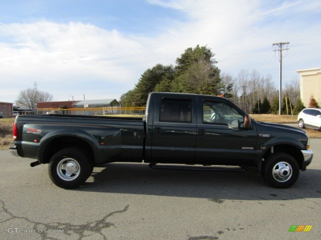 2004 F350 Super Duty Lariat Crew Cab 4x4 Dually - Dark Green Satin / Medium Parchment photo #6