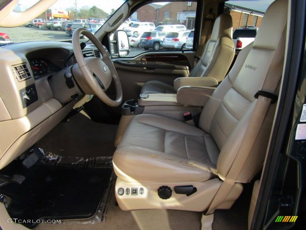 2004 F350 Super Duty Lariat Crew Cab 4x4 Dually - Dark Green Satin / Medium Parchment photo #9