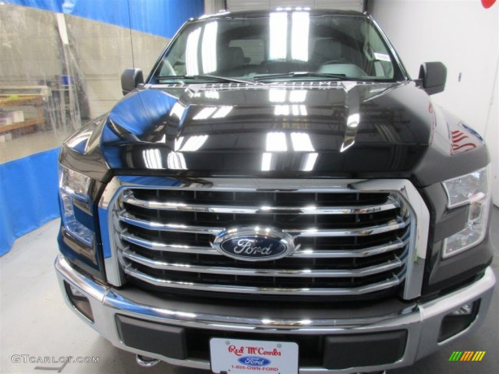2016 F150 XLT SuperCrew 4x4 - Shadow Black / Medium Earth Gray photo #2