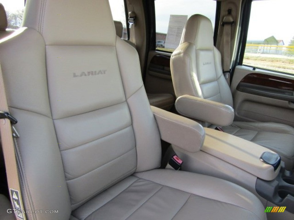 2004 F350 Super Duty Lariat Crew Cab 4x4 Dually - Dark Green Satin / Medium Parchment photo #22