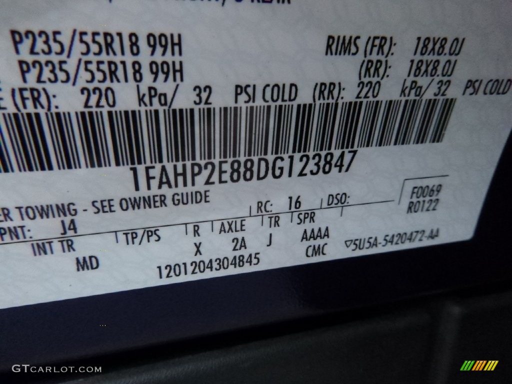 2013 Taurus SEL - Deep Impact Blue Metallic / Charcoal Black photo #14