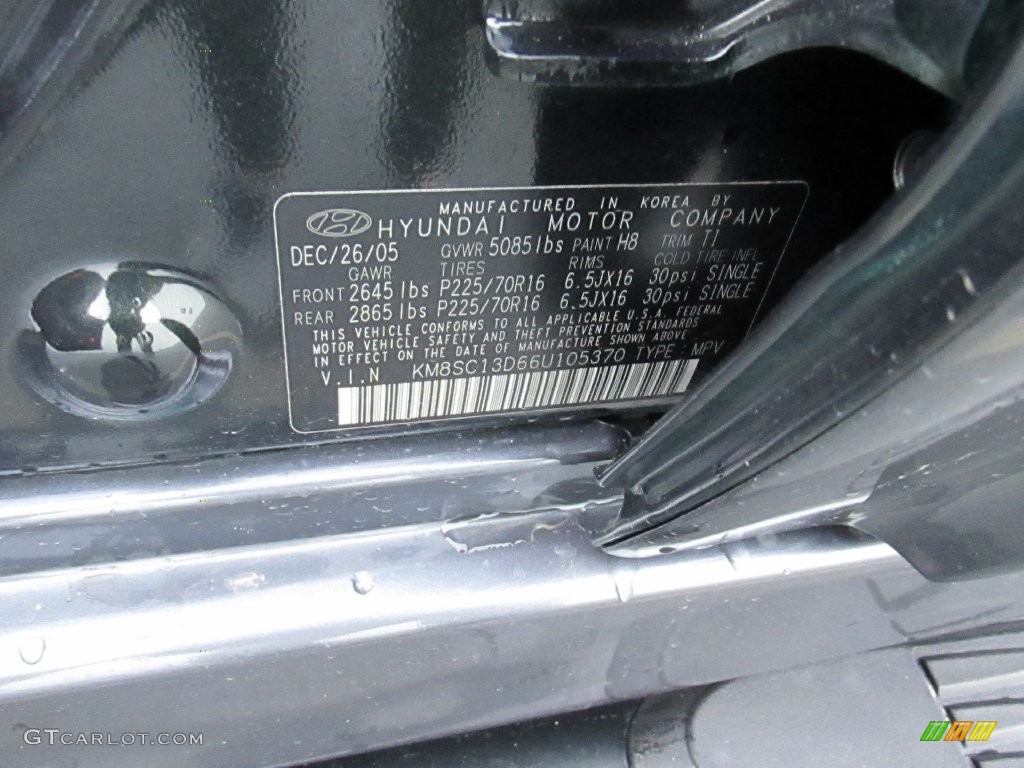 2006 Santa Fe GLS - Dark Emerald Green / Beige photo #42