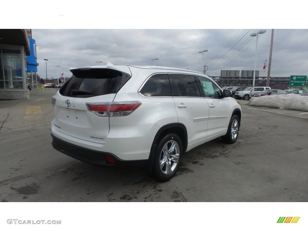 2016 Highlander Limited AWD - Blizzard Pearl / Black photo #4