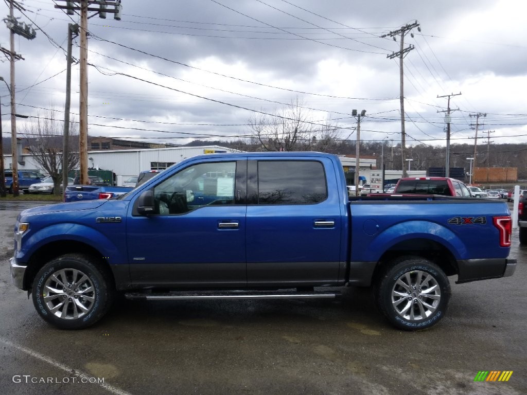 2016 F150 XLT SuperCrew 4x4 - Blue Flame / Medium Earth Gray photo #6