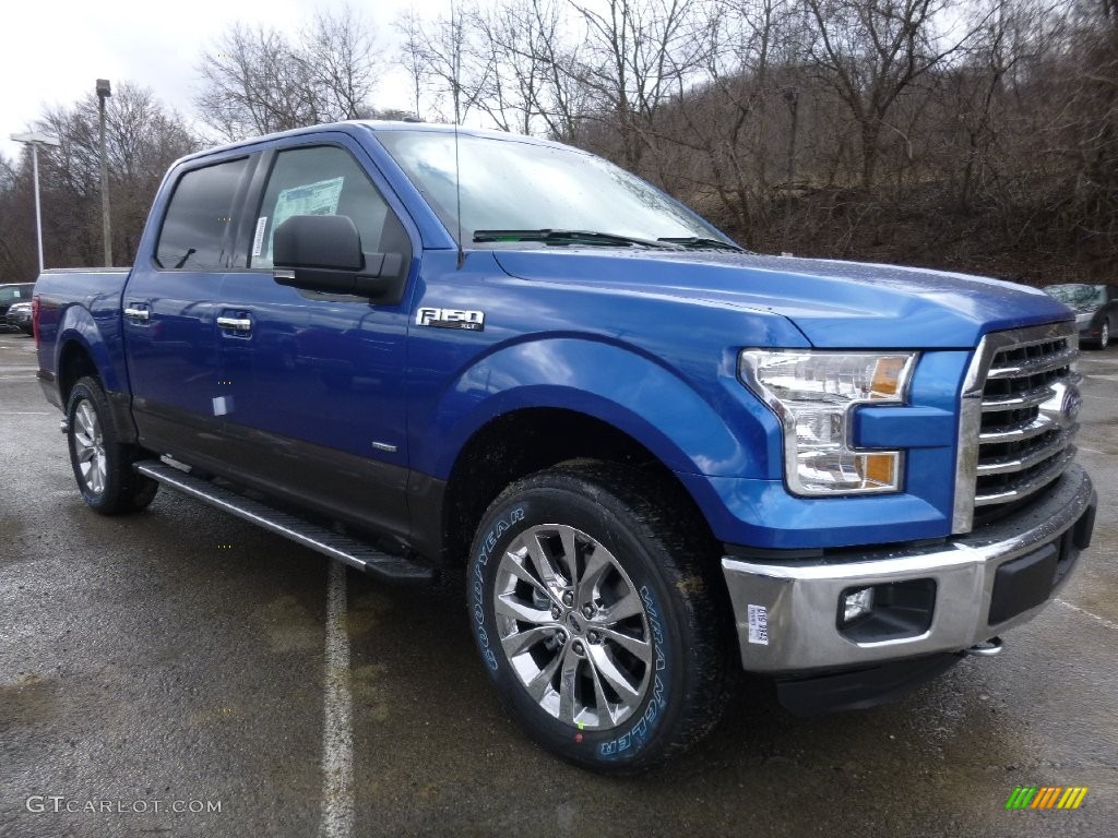 2016 F150 XLT SuperCrew 4x4 - Blue Flame / Medium Earth Gray photo #9