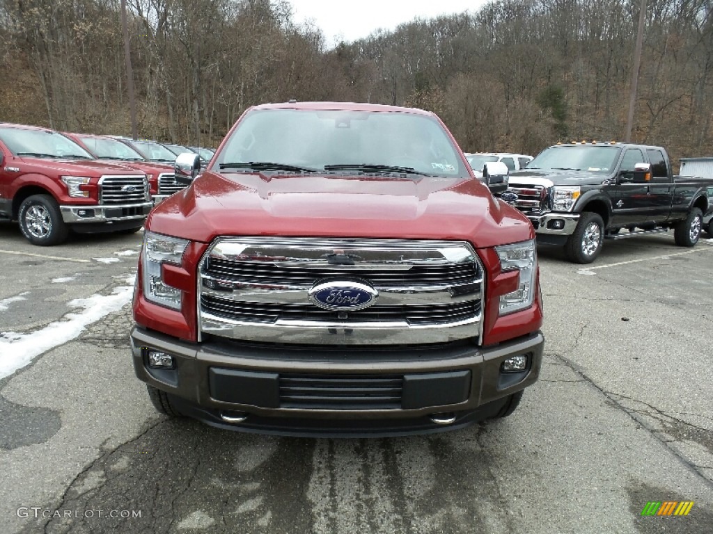 2016 F150 Lariat SuperCab 4x4 - Ruby Red / Black photo #2