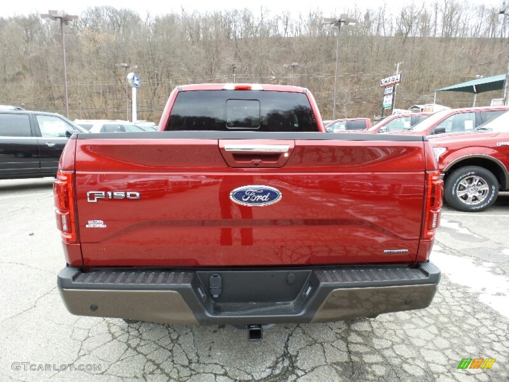 2016 F150 Lariat SuperCab 4x4 - Ruby Red / Black photo #4