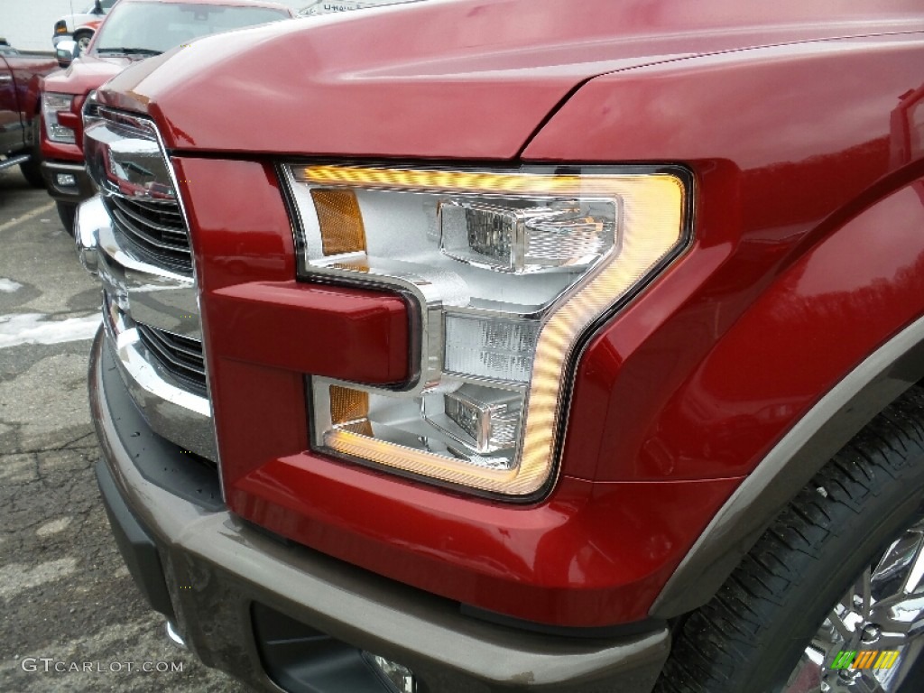 2016 F150 Lariat SuperCab 4x4 - Ruby Red / Black photo #13