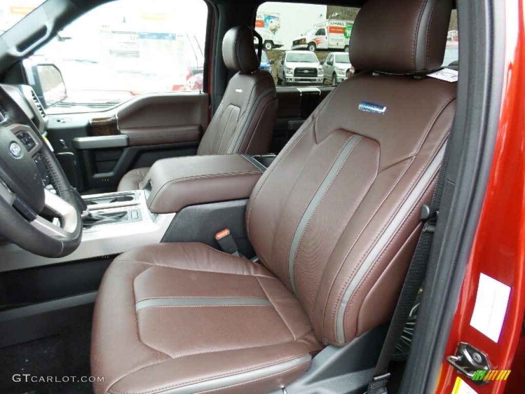 2016 Ford F150 Platinum SuperCrew 4x4 Front Seat Photo #110388989