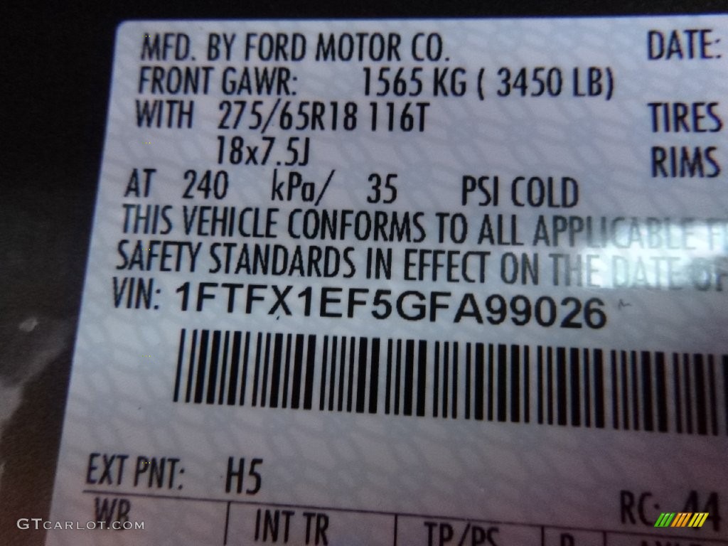 2016 F150 Color Code H5 for Caribou Photo #110391305