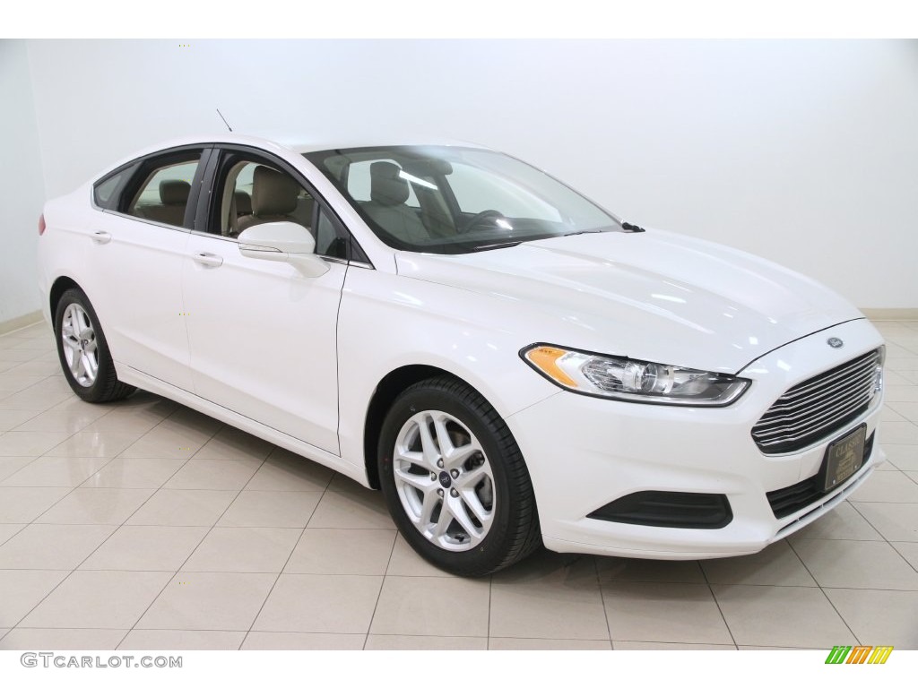 White Platinum 2014 Ford Fusion SE Exterior Photo #110392184