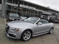 2016 Florett Silver Metallic Audi A5 Premium quattro Convertible  photo #2