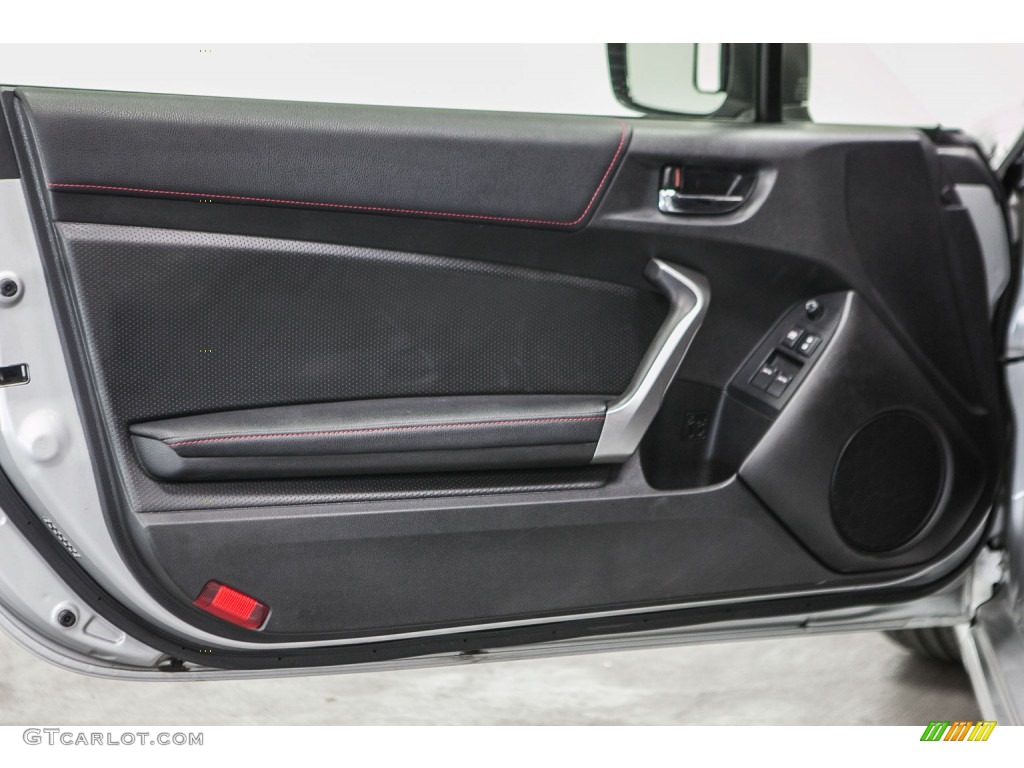 2013 Scion FR-S Sport Coupe Black/Red Accents Door Panel Photo #110397380