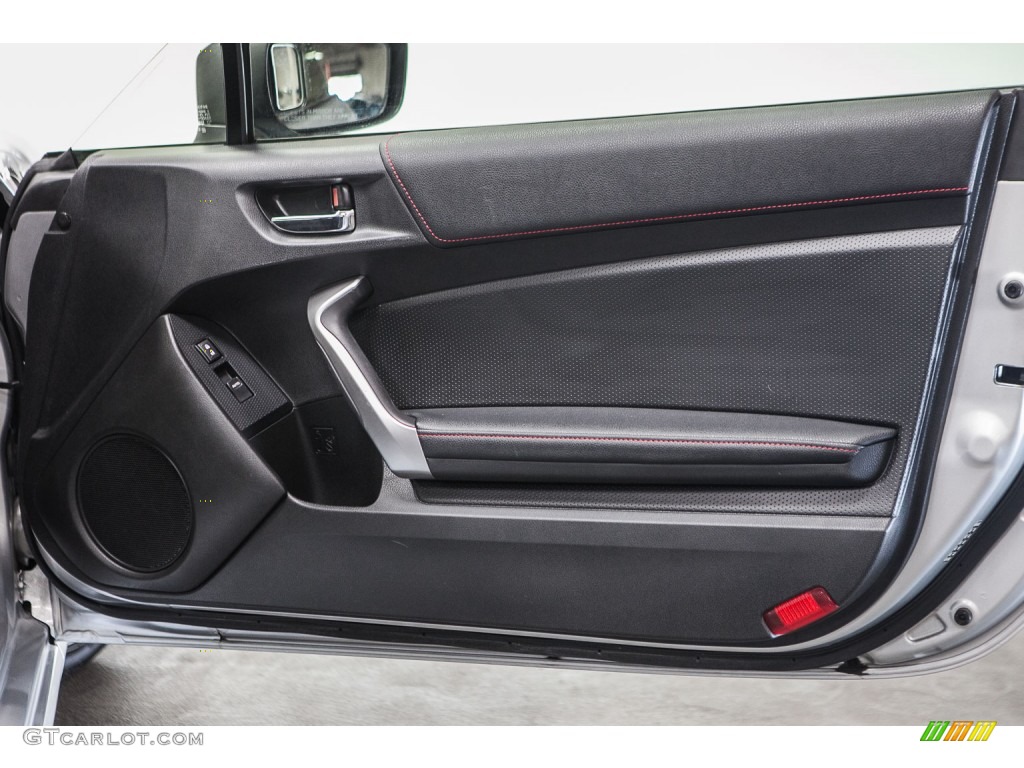 2013 Scion FR-S Sport Coupe Black/Red Accents Door Panel Photo #110397478