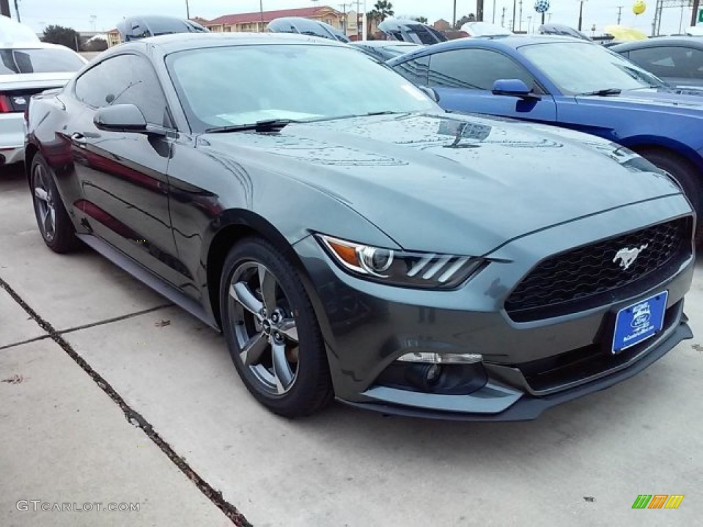 2016 Mustang V6 Coupe - Magnetic Metallic / Ebony photo #1
