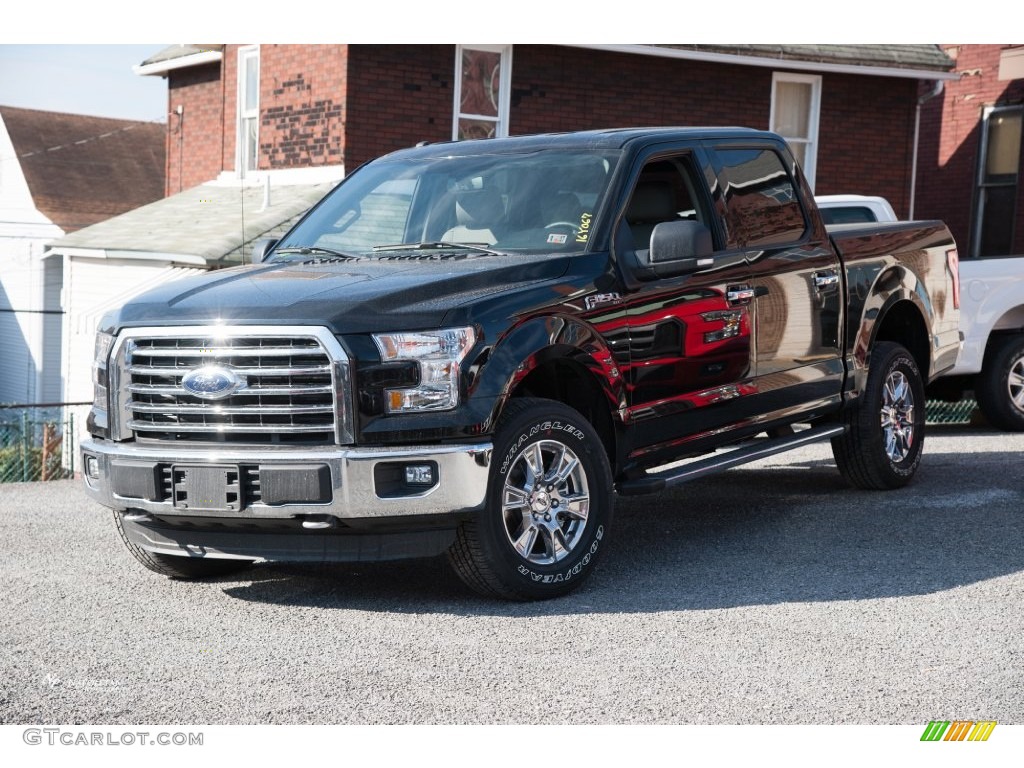 2016 F150 XLT SuperCrew 4x4 - Shadow Black / Medium Earth Gray photo #1