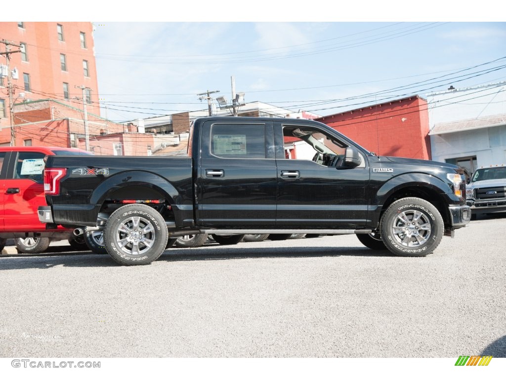 2016 F150 XLT SuperCrew 4x4 - Shadow Black / Medium Earth Gray photo #3