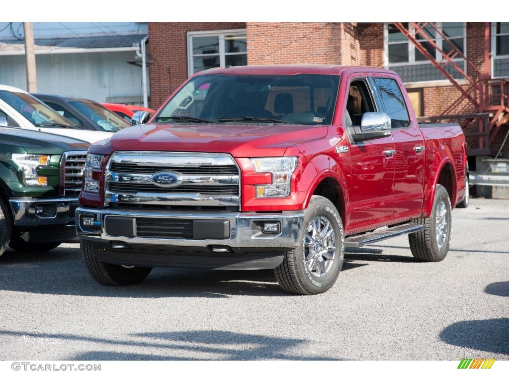 2016 F150 Lariat SuperCrew 4x4 - Ruby Red / Black photo #1