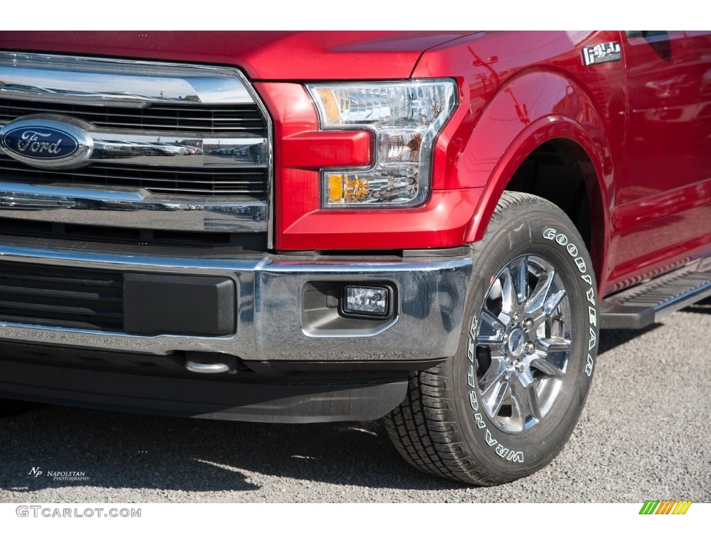2016 F150 Lariat SuperCrew 4x4 - Ruby Red / Black photo #2