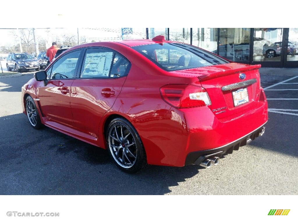 2016 WRX STI Limited - Pure Red / Carbon Black photo #4