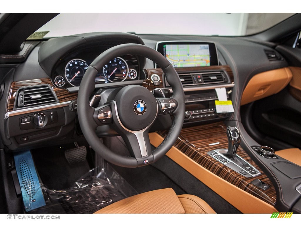 Congac/Black Interior 2016 BMW 6 Series 640i Convertible Photo #110402056
