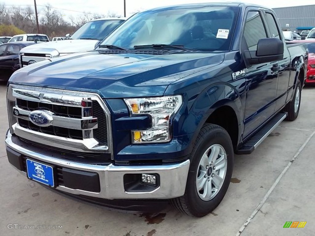 2016 F150 XLT SuperCab - Blue Jeans / Medium Earth Gray photo #7