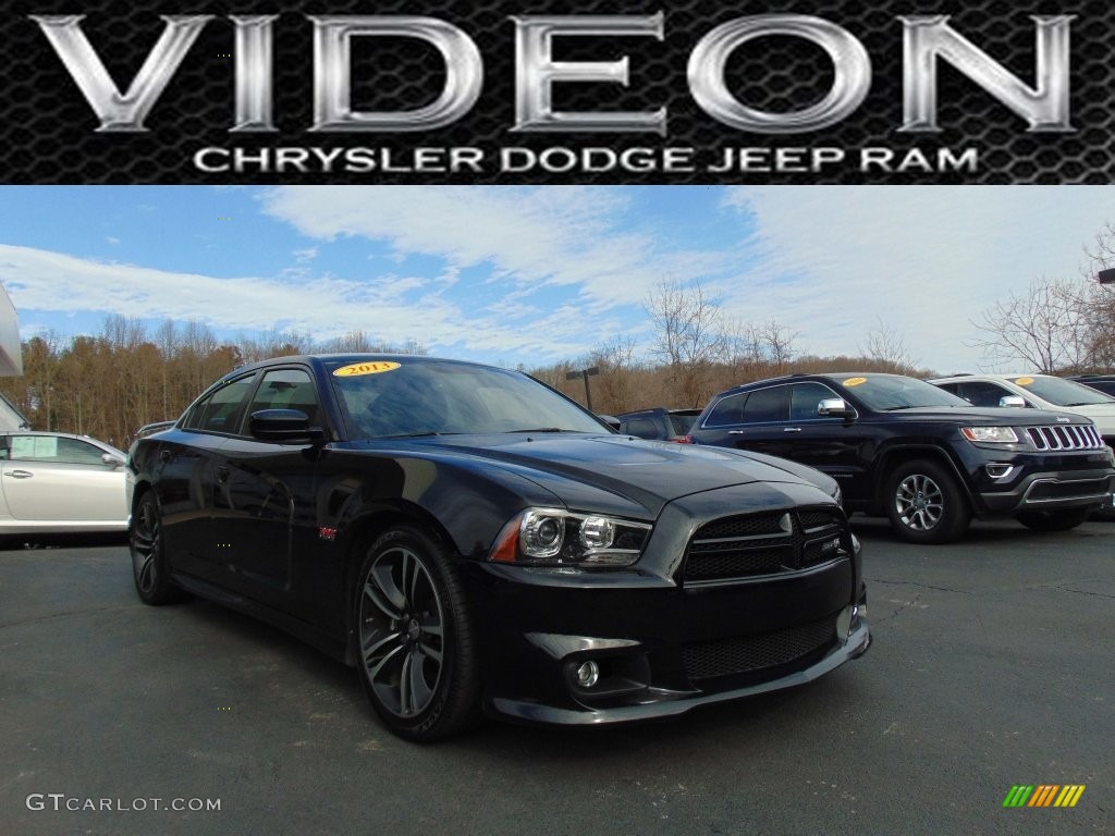 2013 Charger SRT8 Super Bee - Pitch Black / Black/Super Bee Stripes photo #1