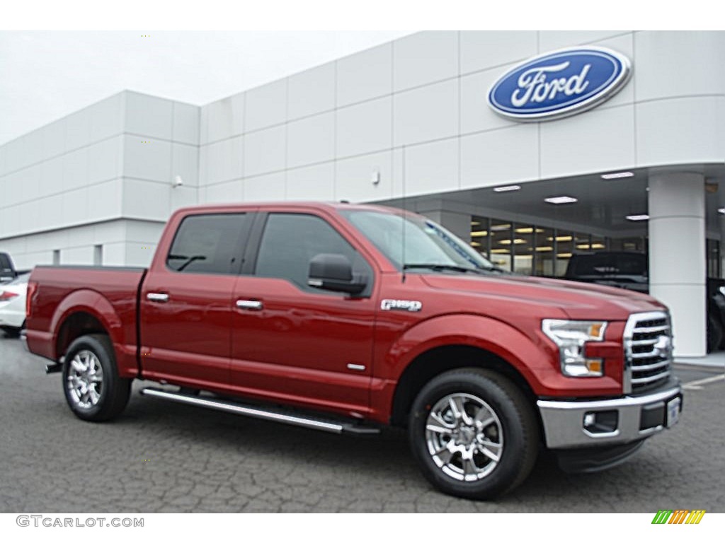 2016 F150 XLT SuperCrew - Ruby Red / Medium Earth Gray photo #1