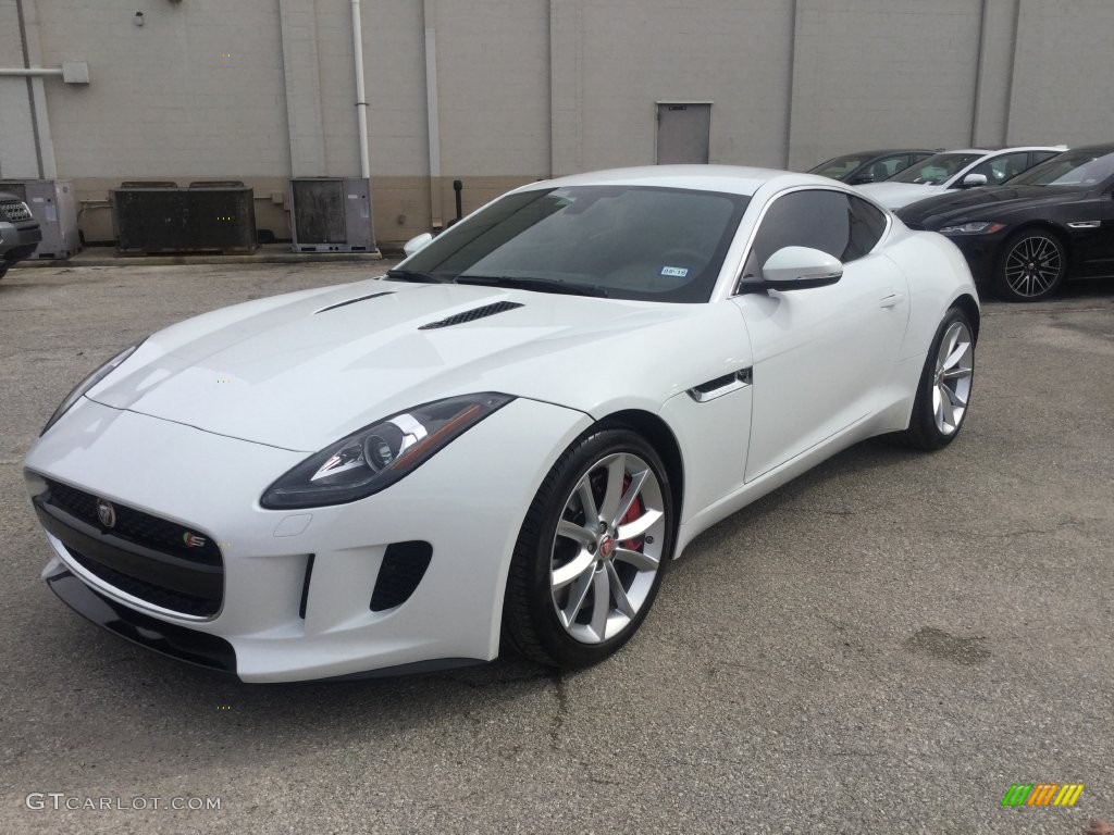 Polaris White 2015 Jaguar F-TYPE S Coupe Exterior Photo #110409226