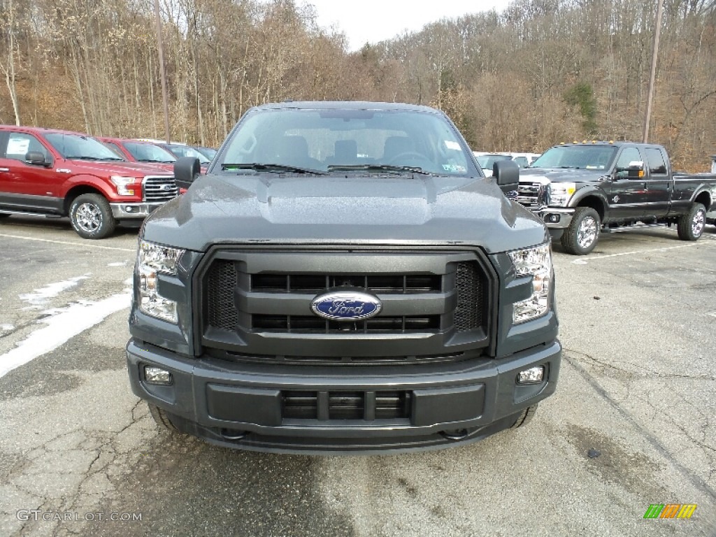 2016 F150 XL SuperCab 4x4 - Lithium Gray / Medium Earth Gray photo #2
