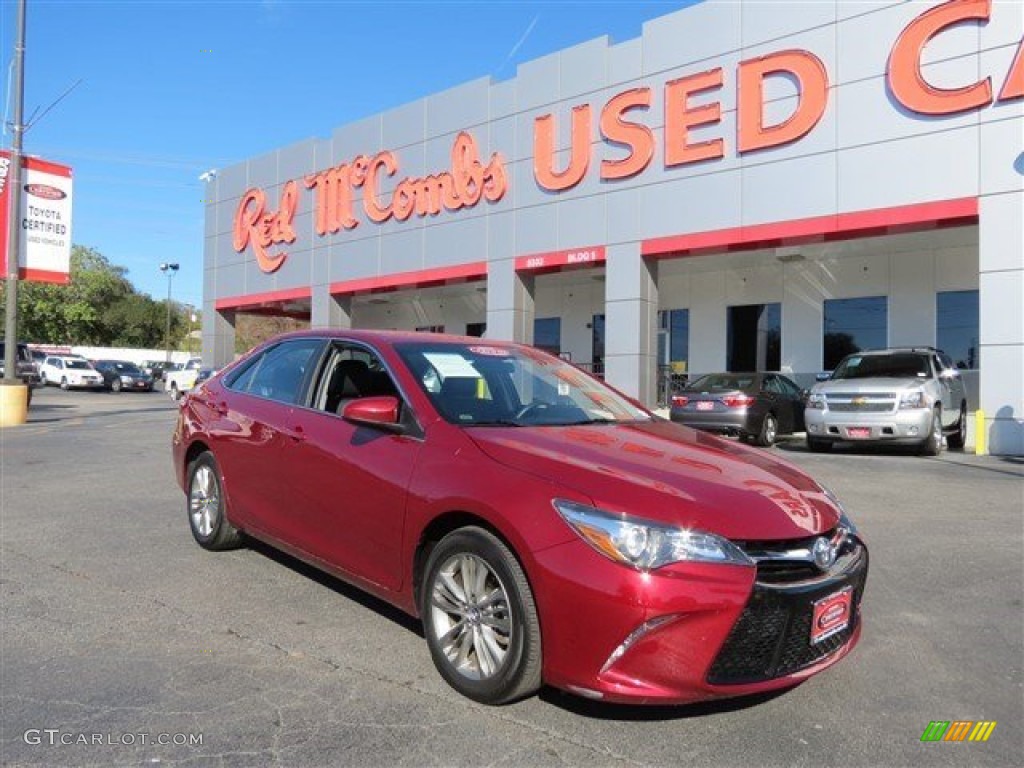 2015 Camry SE - Ruby Flare Pearl / Black photo #2