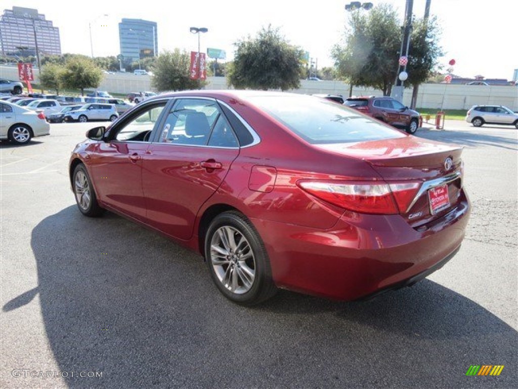 2015 Camry SE - Ruby Flare Pearl / Black photo #6