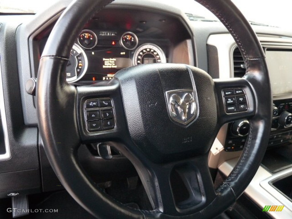 2014 1500 SLT Crew Cab 4x4 - Bright White / Black/Diesel Gray photo #3