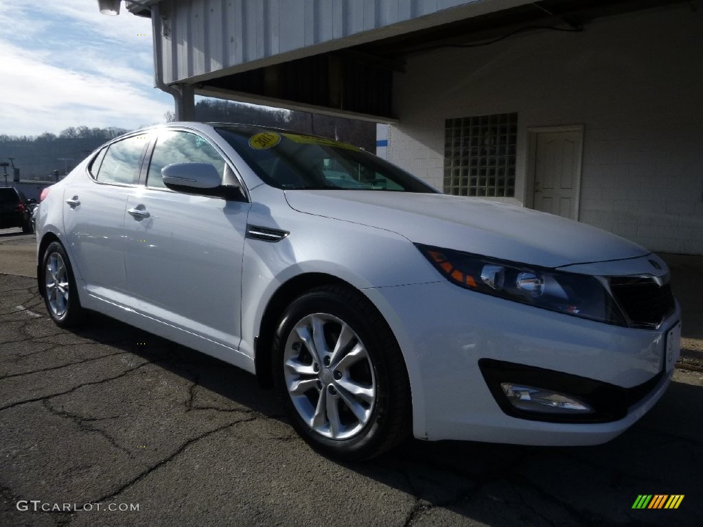 2013 Optima EX - Snow White Pearl / Gray photo #8