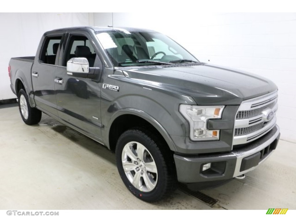 2016 F150 Platinum SuperCrew 4x4 - Magnetic / Platinum Black photo #3