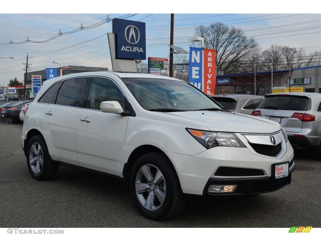 2013 MDX SH-AWD - Aspen White Pearl / Parchment photo #1