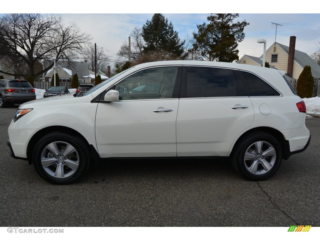 2013 MDX SH-AWD - Aspen White Pearl / Parchment photo #6