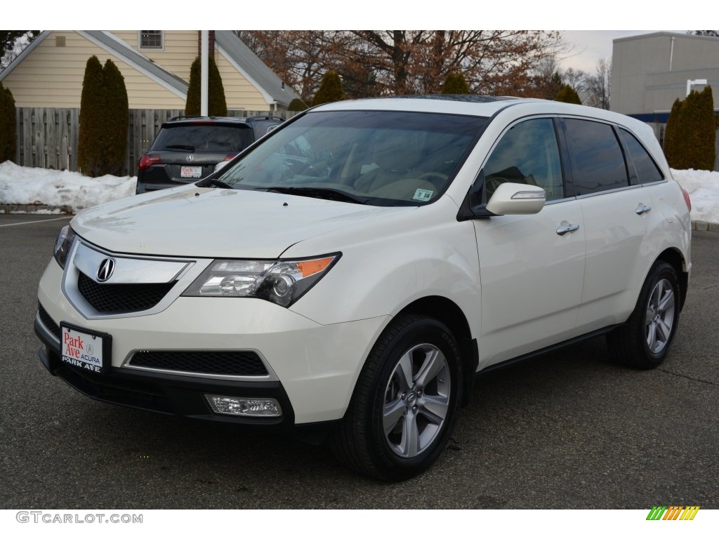 2013 MDX SH-AWD - Aspen White Pearl / Parchment photo #7