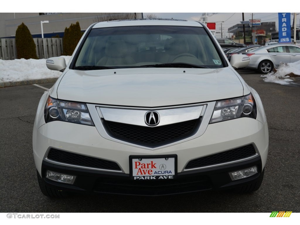 2013 MDX SH-AWD - Aspen White Pearl / Parchment photo #8