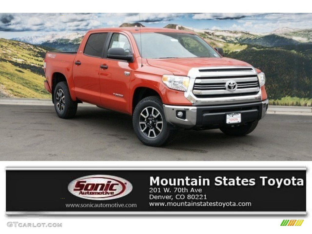 2016 Tundra SR5 CrewMax 4x4 - Inferno Orange / Black photo #1